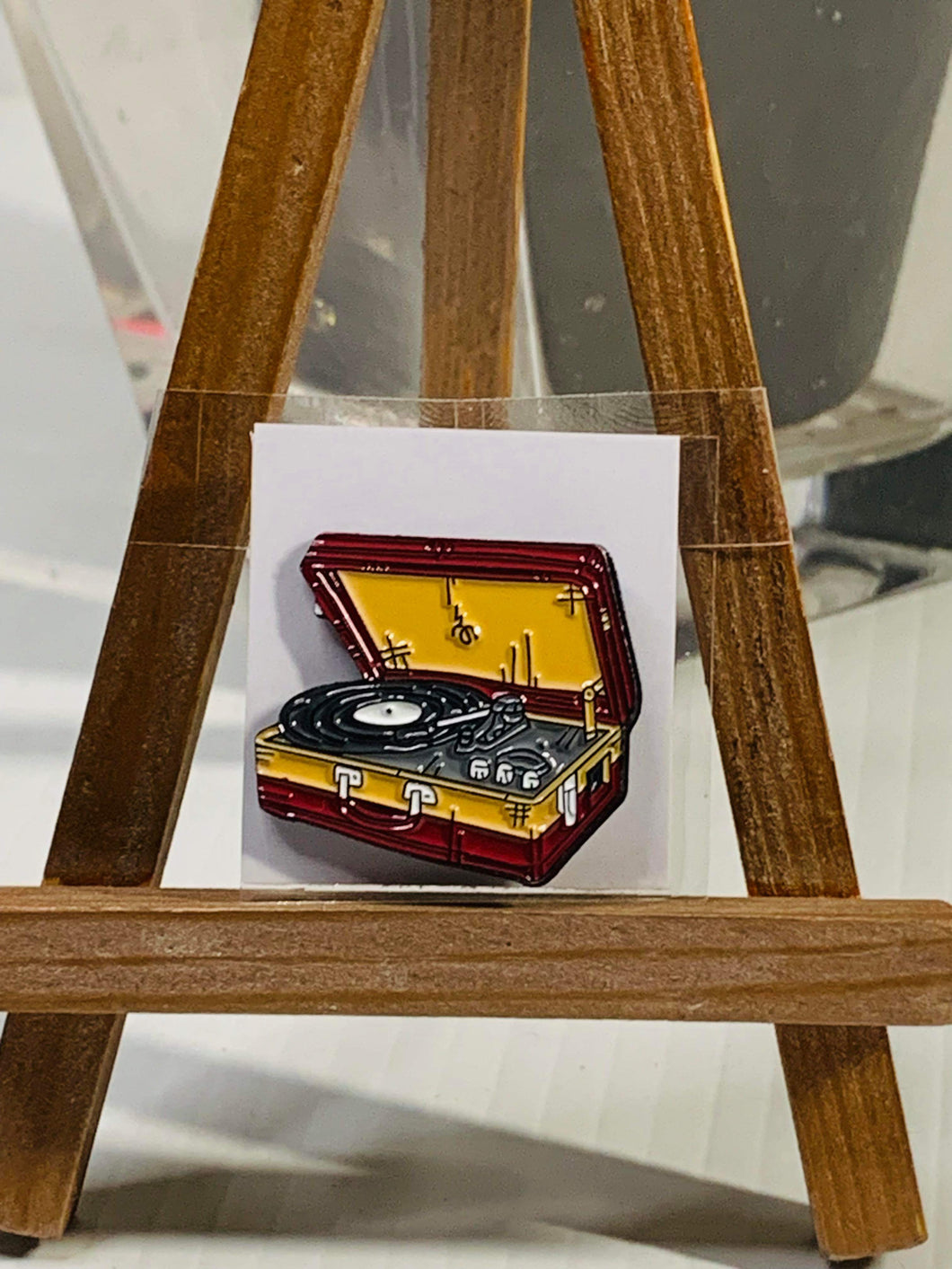 Record Player Brooch