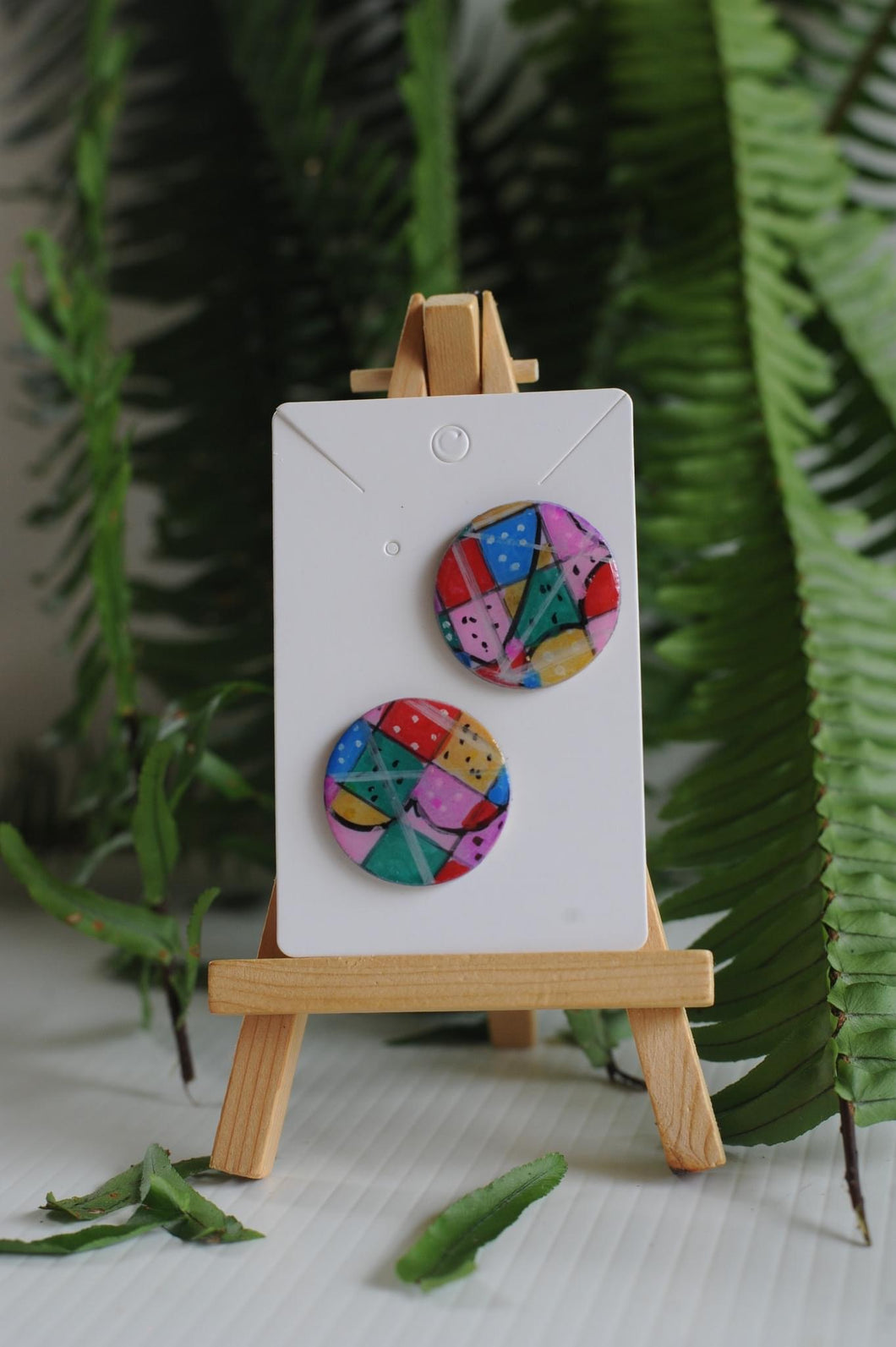 Rainbow Circle Large Studs