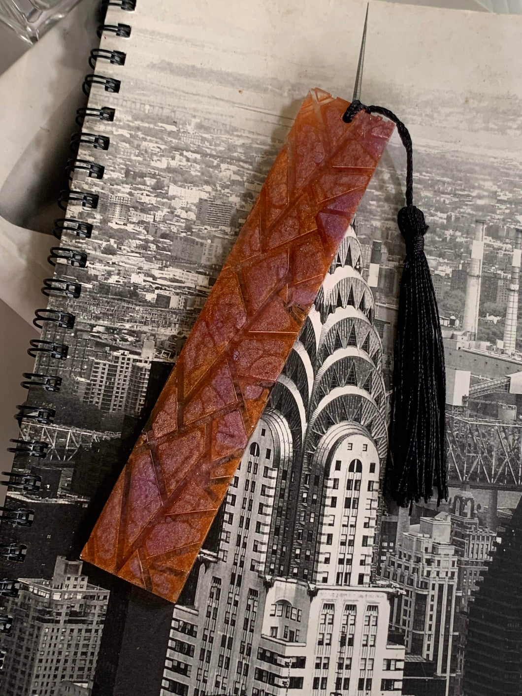 Orange/ Purple Geo Bookmark