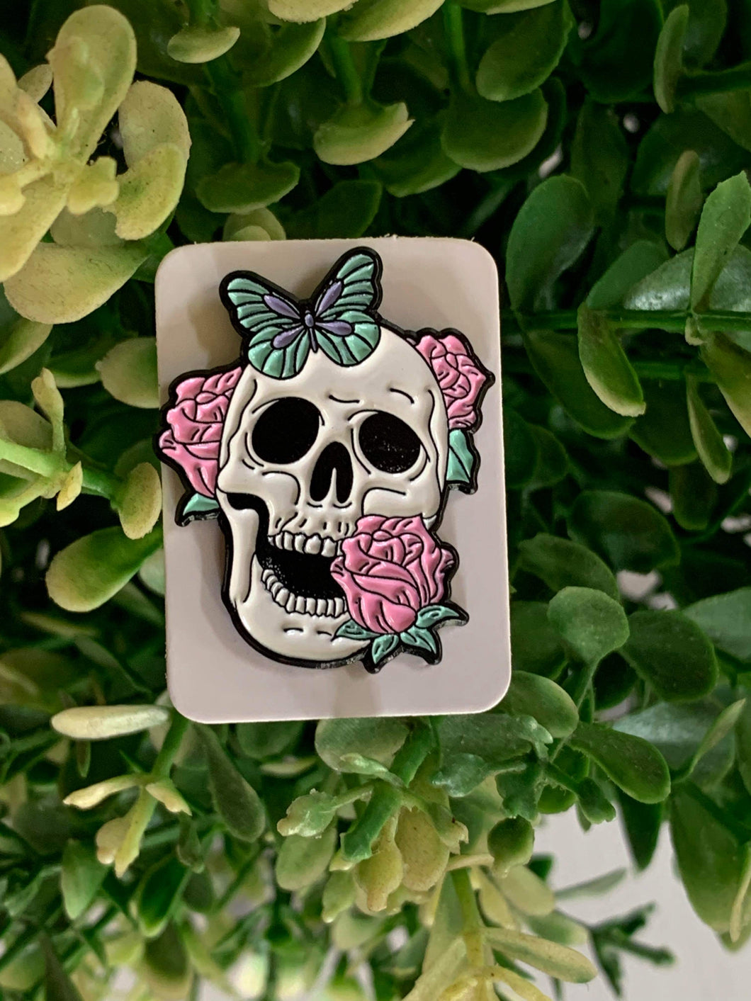 Skull Flower Brooch