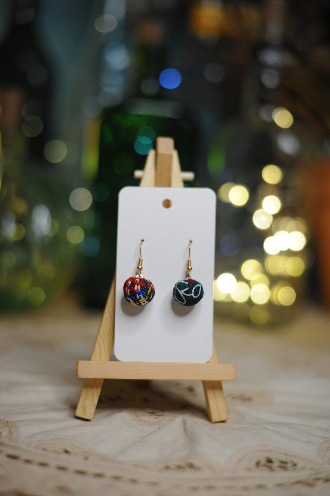 Christmas Pom Pom Earrings