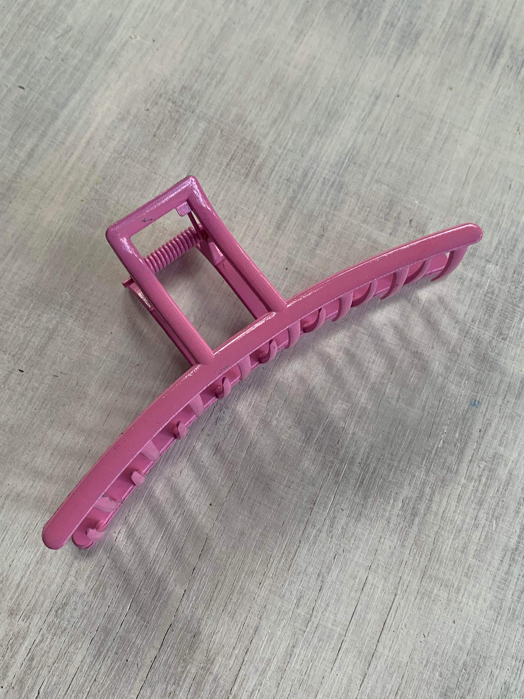 Pink Metal Square Claw Clip