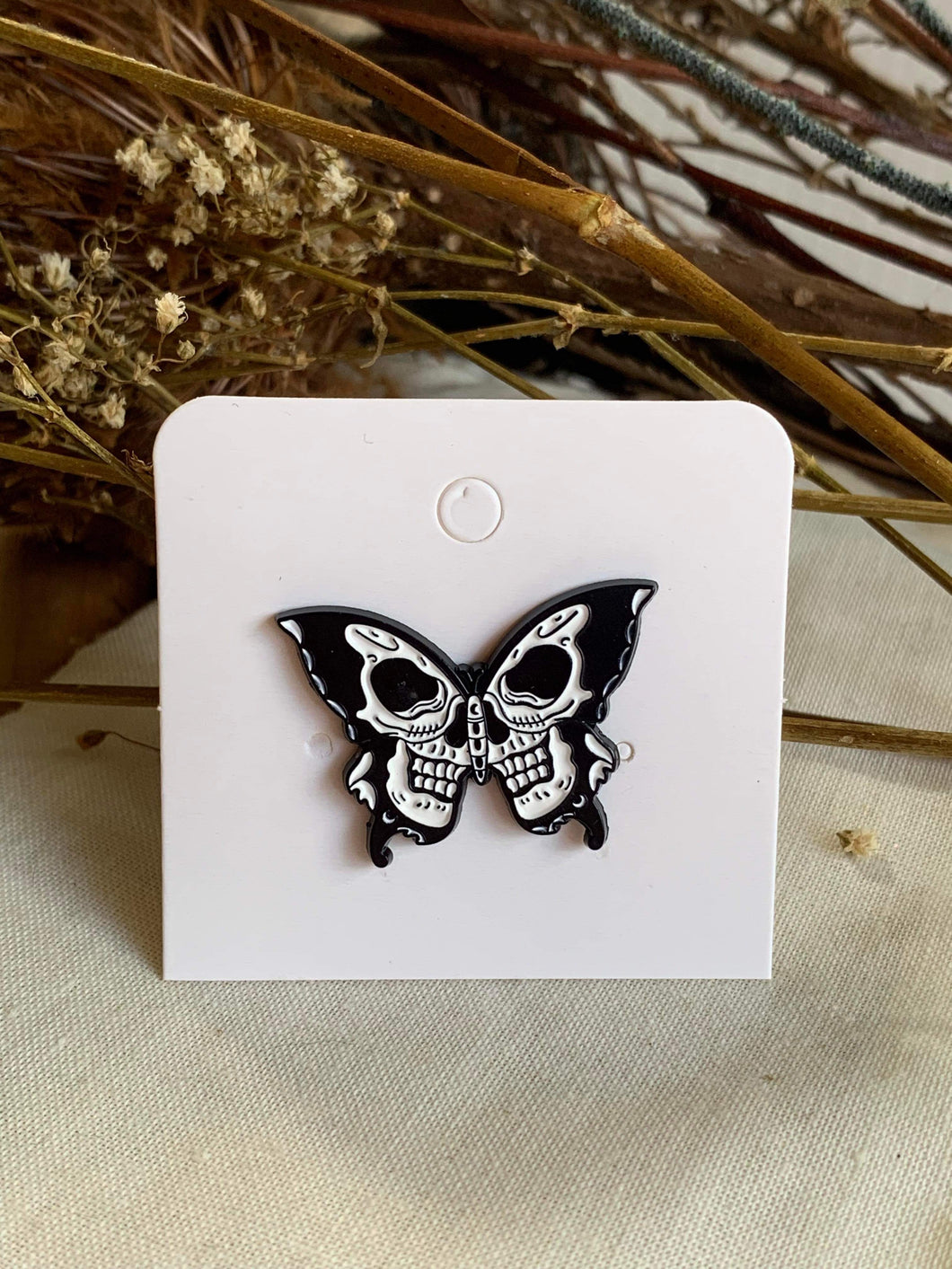 Skull Butterfly Brooches