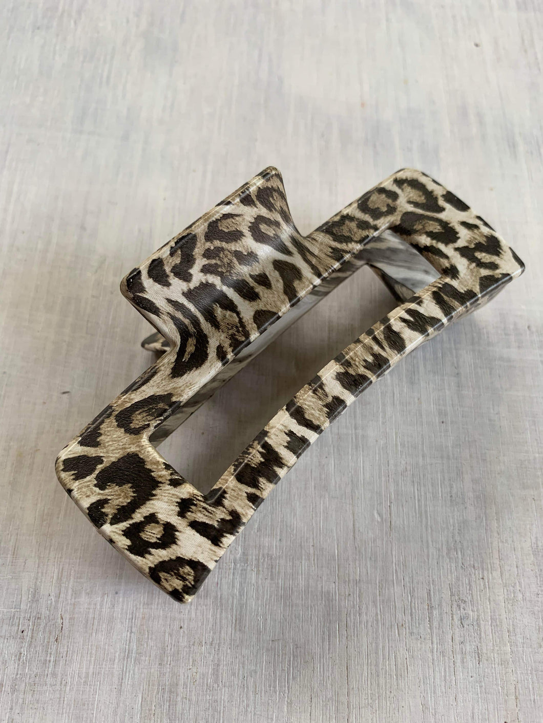 Leopard Print Square Claw Clip