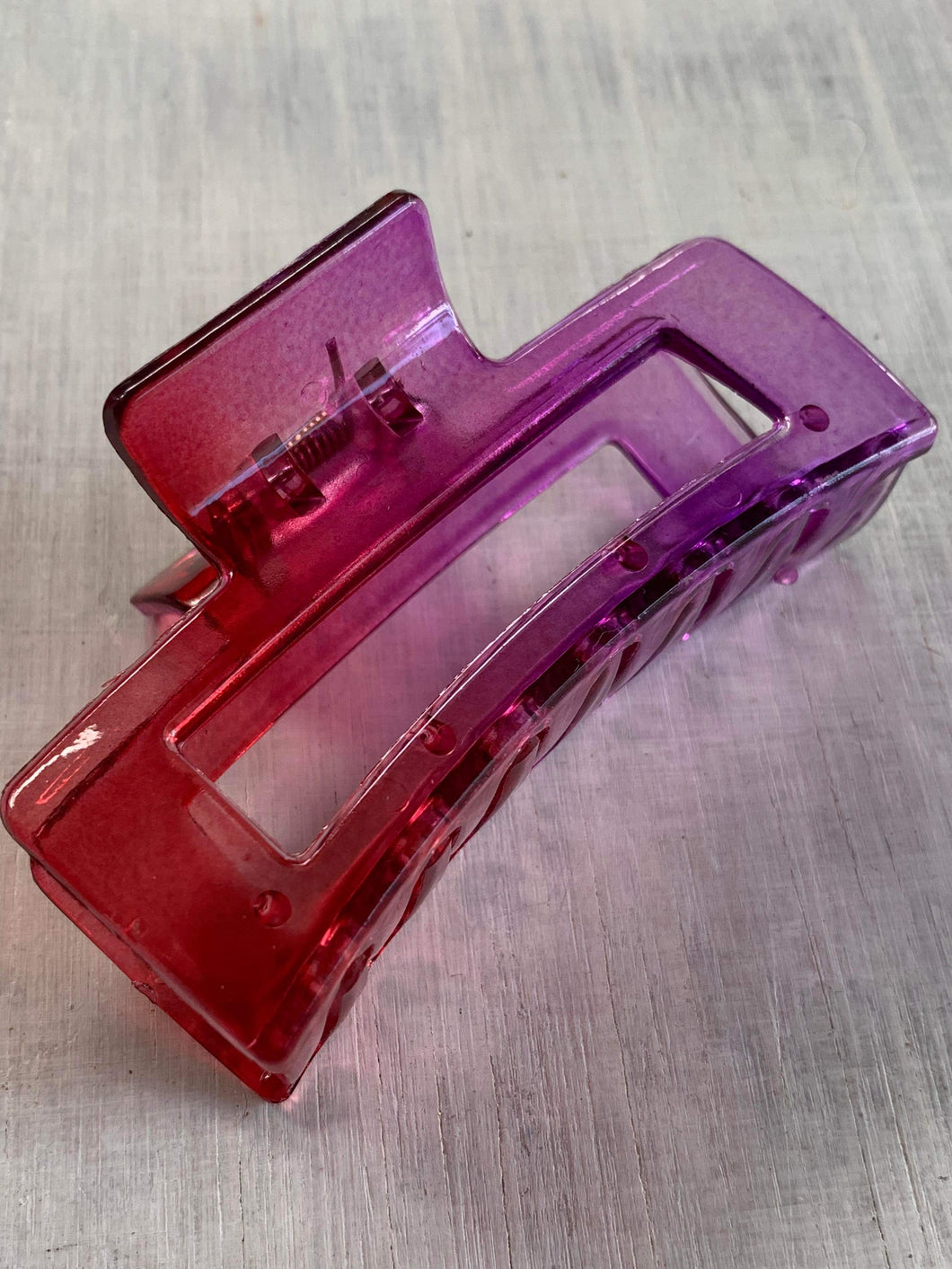 Red & Purple Translucent Claw Clip