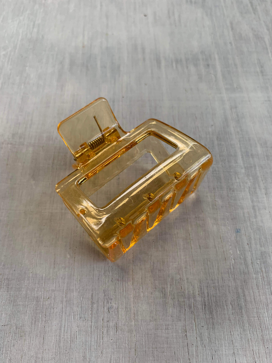 Yellow Translucent Mini Claw Clip