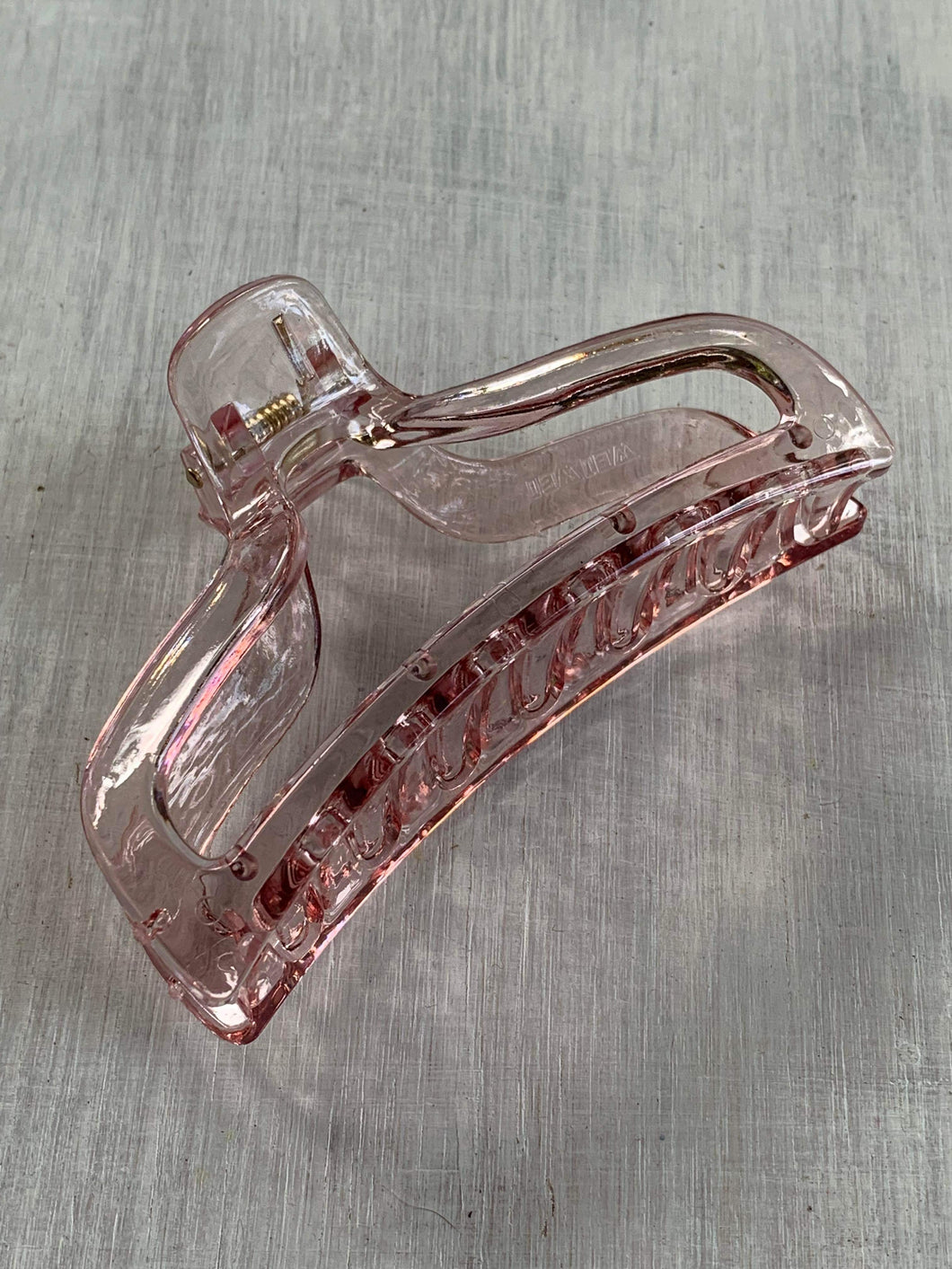 Pink Translucent Claw Clip