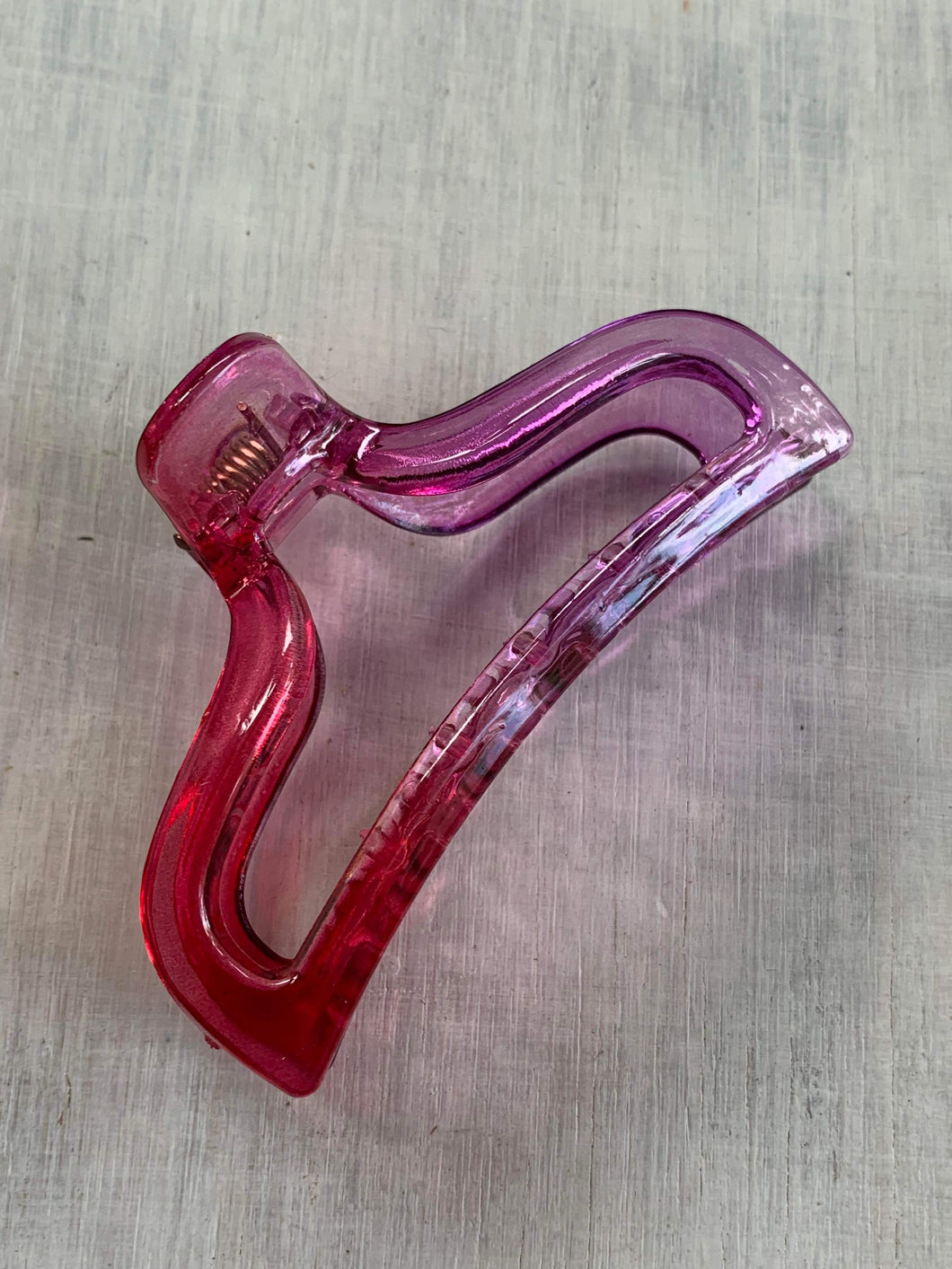 Red & Purple Semi Circle Claw Clip